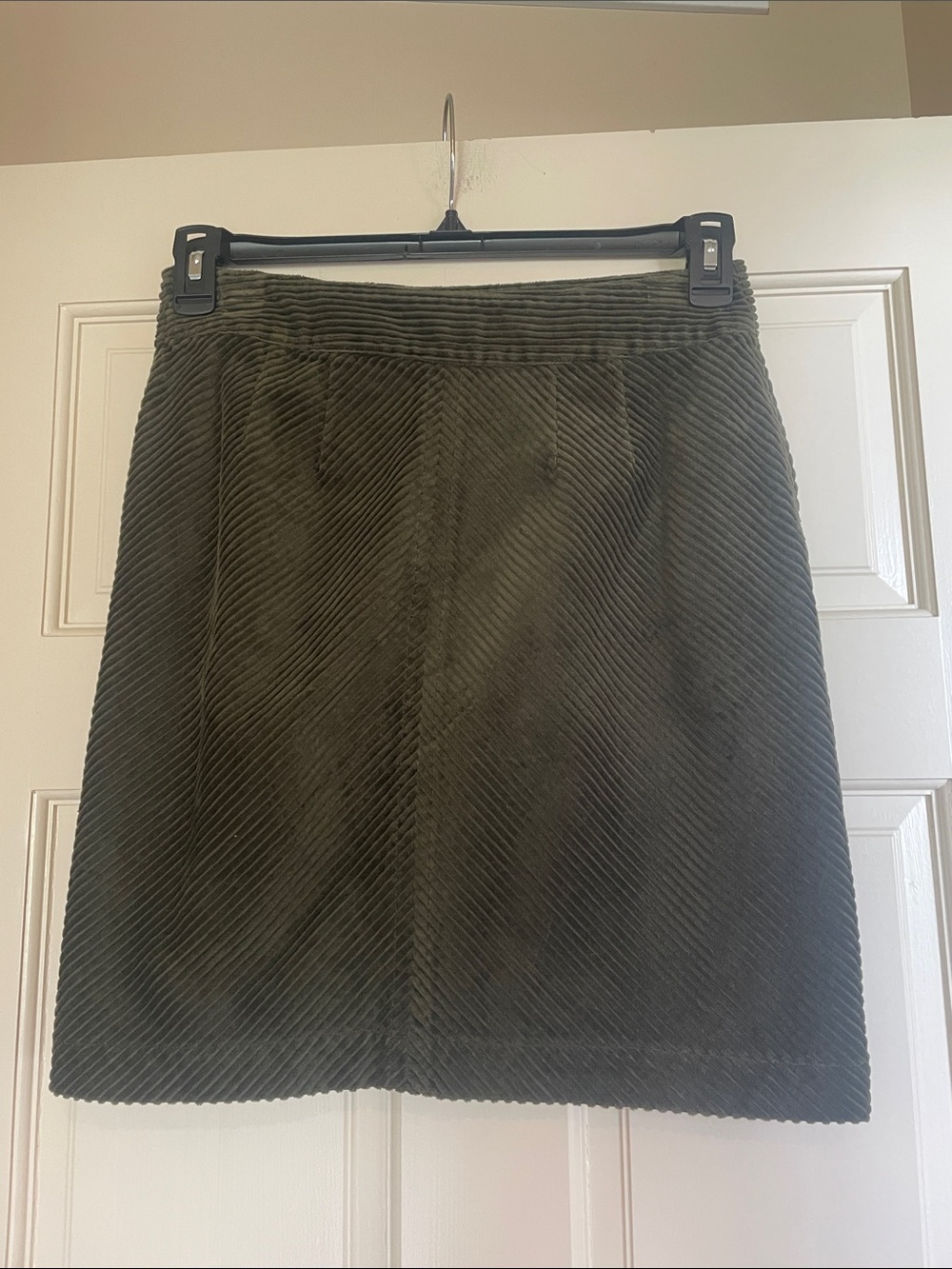 Talbots Olive Green Corduroy Mini Skirt